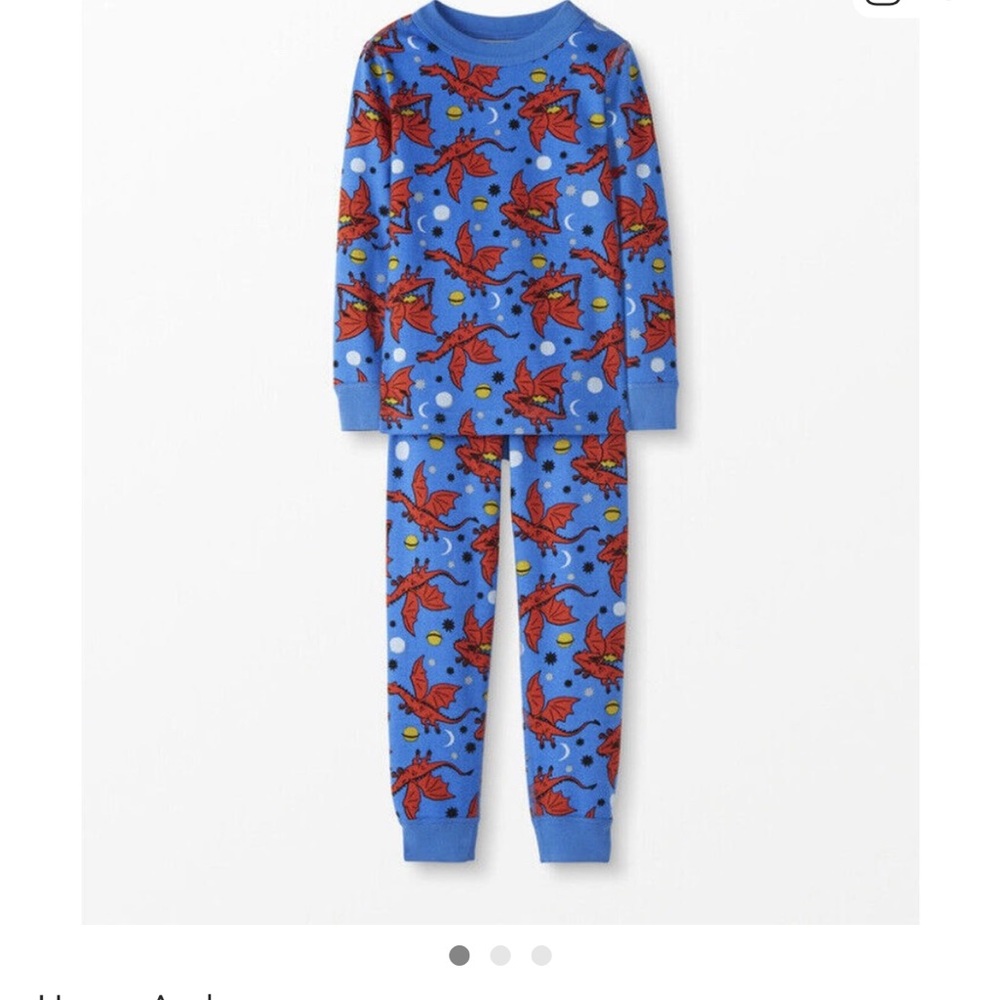 NWT Hanna Andersson Space Dragon Pajama Set Size 5/110cm
